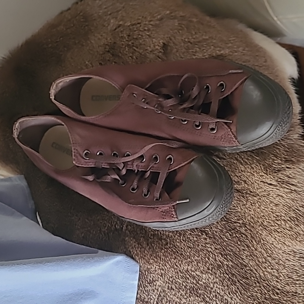 Men's, brown canvas All Star, Converse tennis shoes, size 12